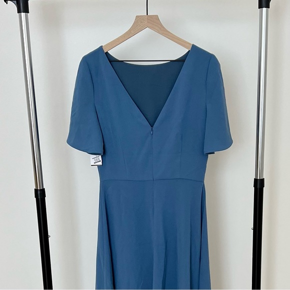 NWT Alexia Admor Boatneck Flutter Sleeve Fit N Flare Dress Size 8 - Picture 4 of 9